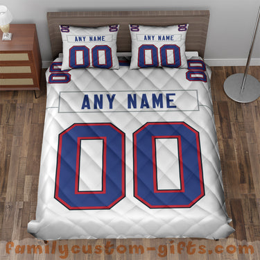 Custom Quilt Sets Buffalo Jersey Personalized Football Premium Quilt Bedding for Boys Girls Men Women